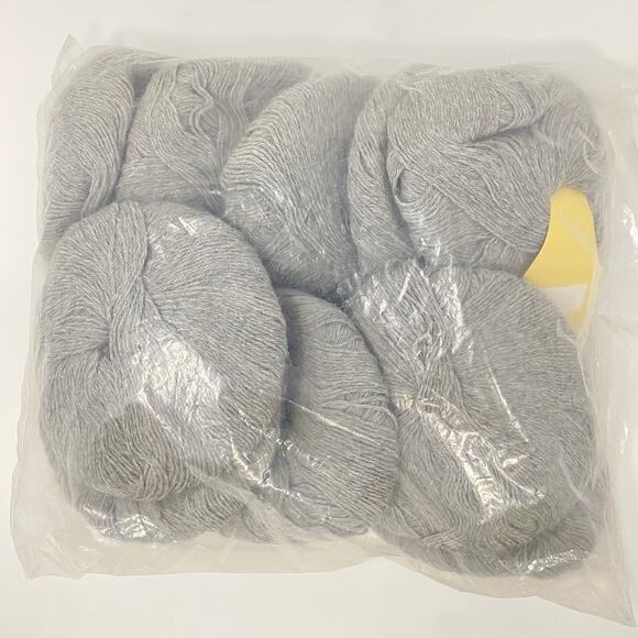 100% Baby Alpaca Yarn Lot of 10 Skeins Fingering Superfine Wt Lt Gray 50g Ea - Picture 2 of 5